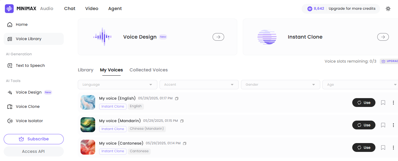 Minimax Voice Library